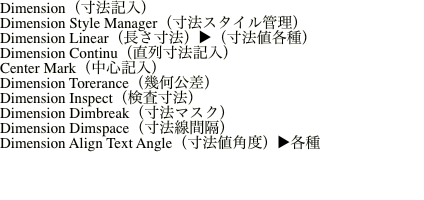 Dimension（寸法記入）